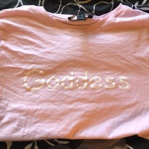 pink graphic tee